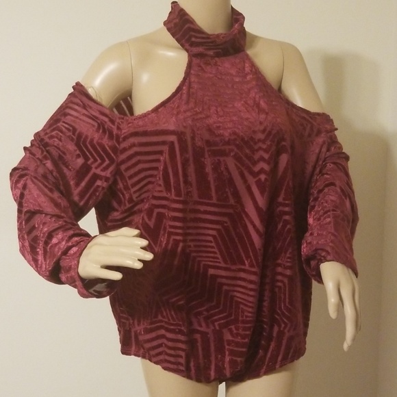 Ashley Stewart Plus Size Velvet Bodysuit NWT - Picture 2 of 7